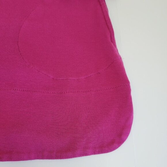 Chico's The Ultimate Tee SZ L Tunic Supima Cotton Long Sleeve Pocket Top Pink - Picture 10 of 13